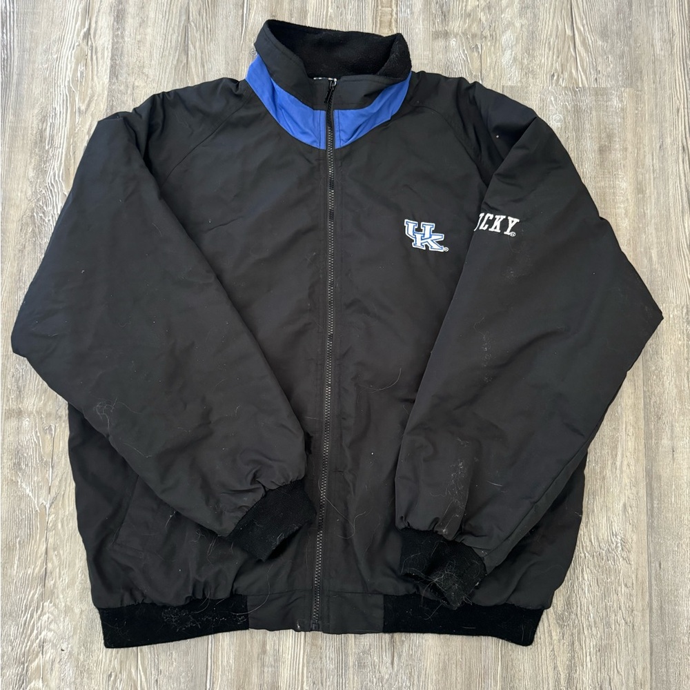 Black and blue vintage Kentucky Wildcats full zip up coat #wildcats